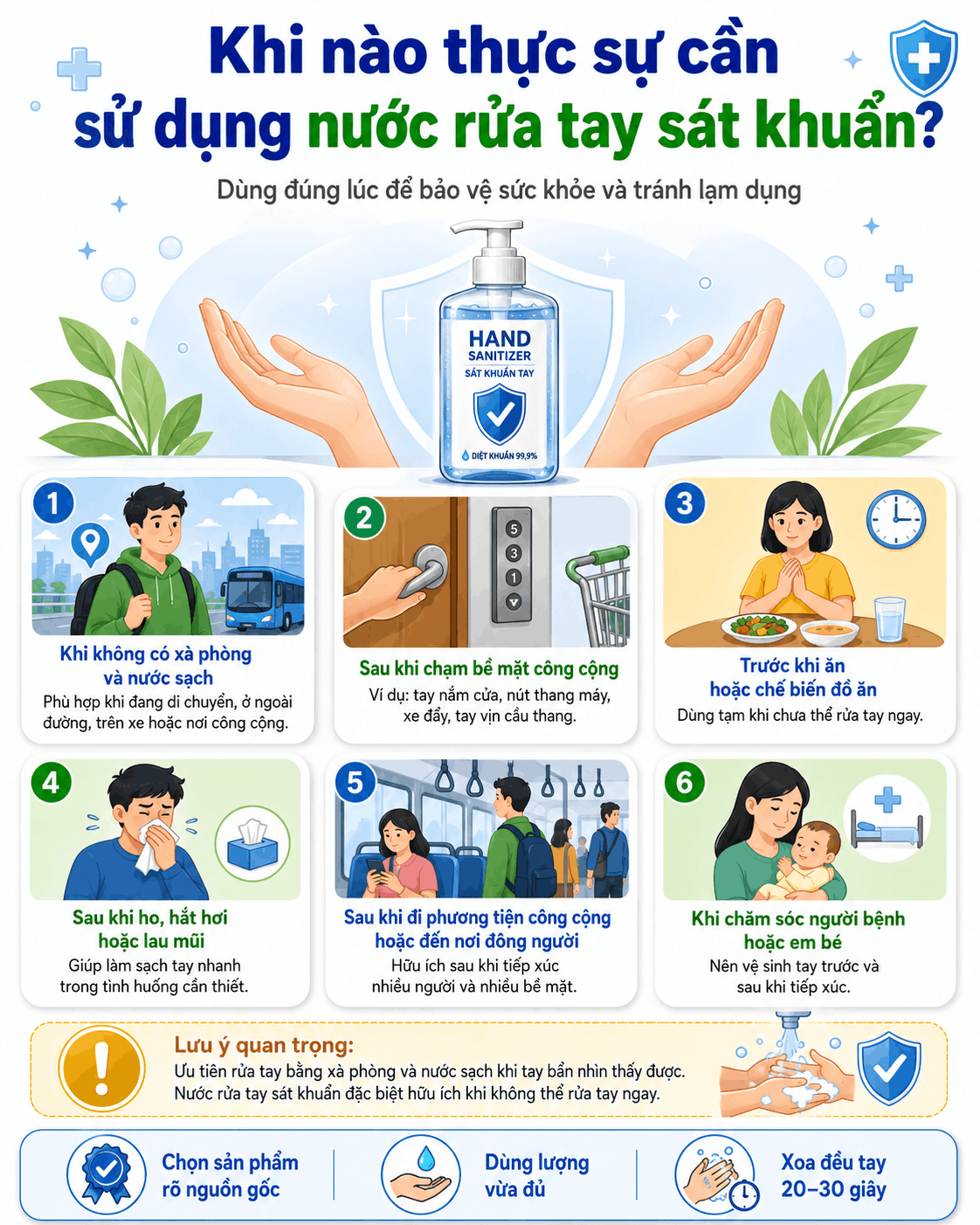 khi nào thực sự cần sử dụng nước rửa tay sát khuẩn