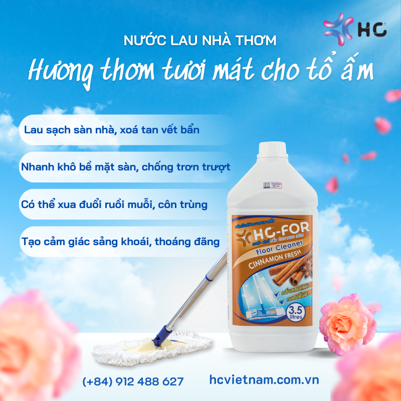 nước lau sàn thơm