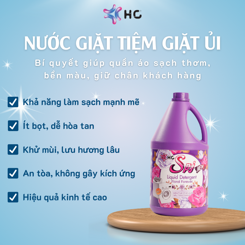 nước giặt cho tiệm giặt ủi