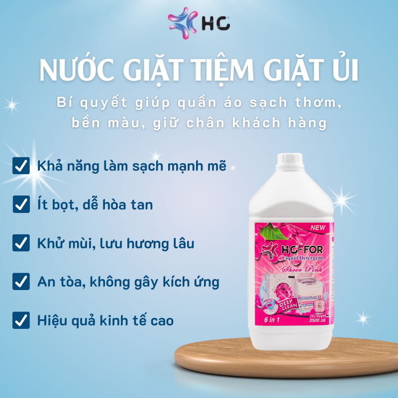 nước giặt cho tiệm giặt ủi