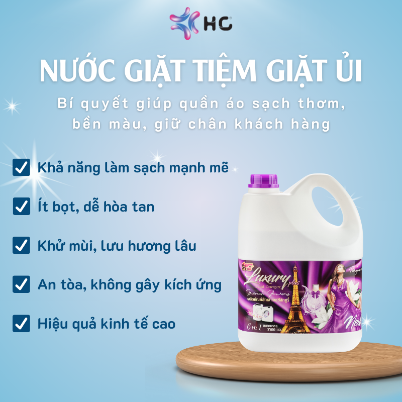 nước giặt tiệm giặt ui