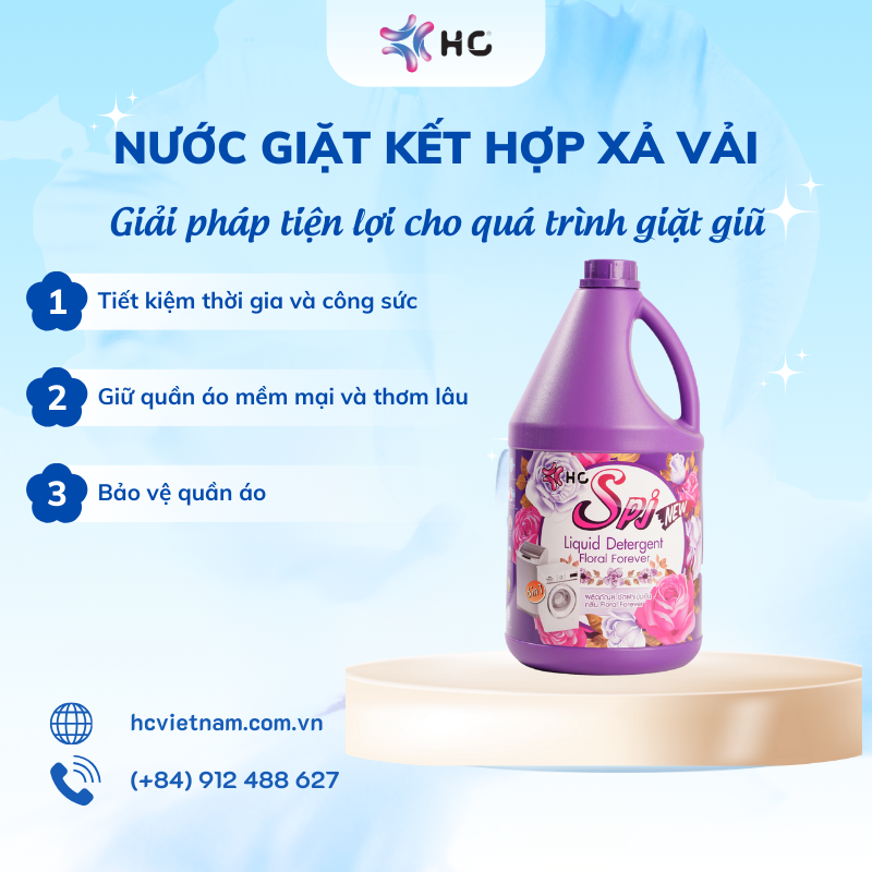 Nước giặt xả HC SPJ 6in1