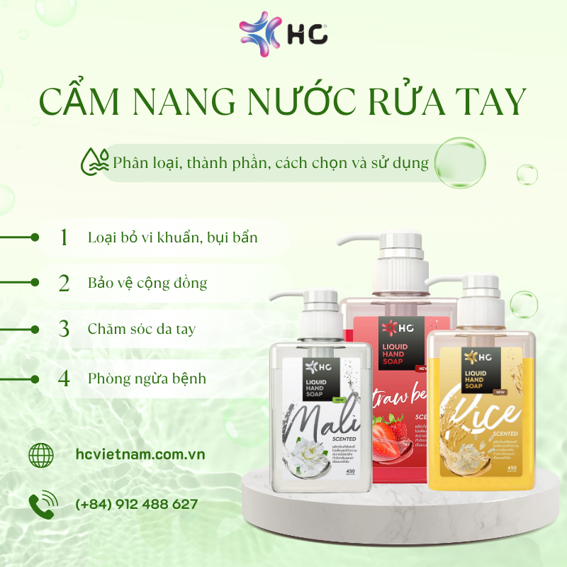 cẩm nang nước rửa tay