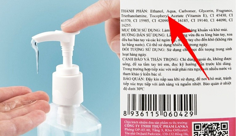 cẩm nang nước rửa tay