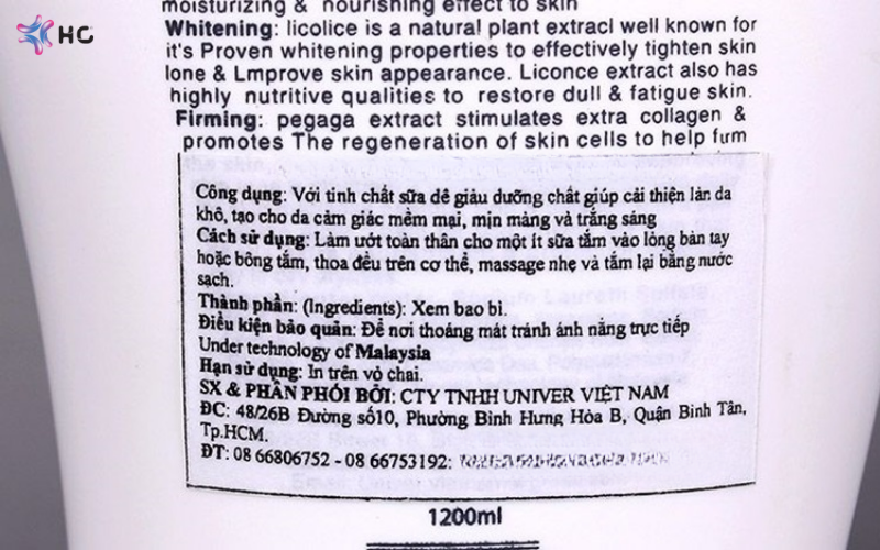 hạn sử dụng sữa tắm