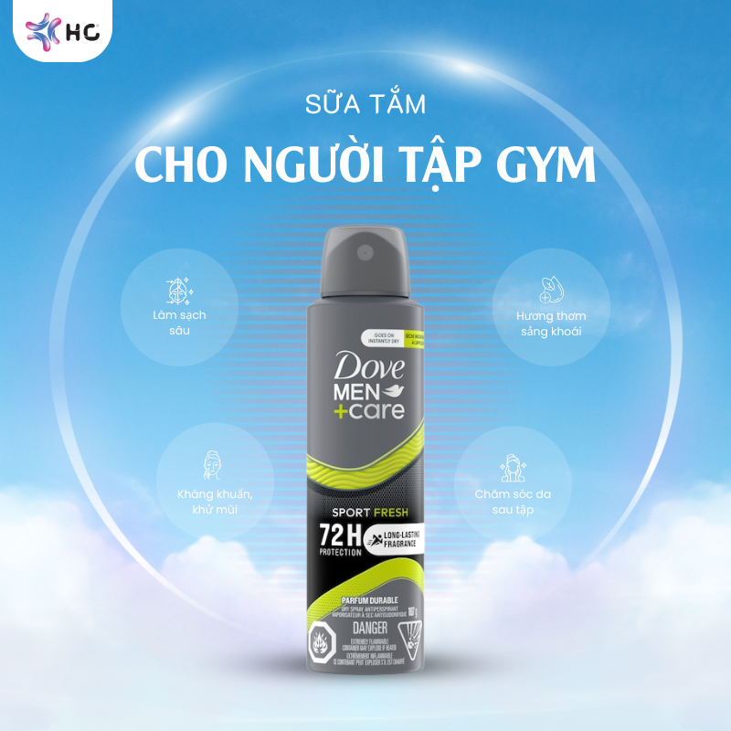 sữa tắm cho người tập gym
