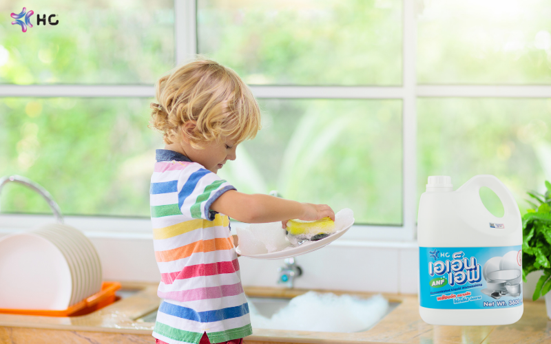 nước rửa chén an toàn cho gia đình có trẻ nhỏ
