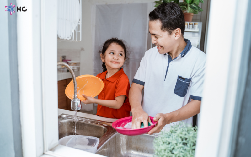 nước rửa chén an toàn cho gia đình có trẻ nhỏ