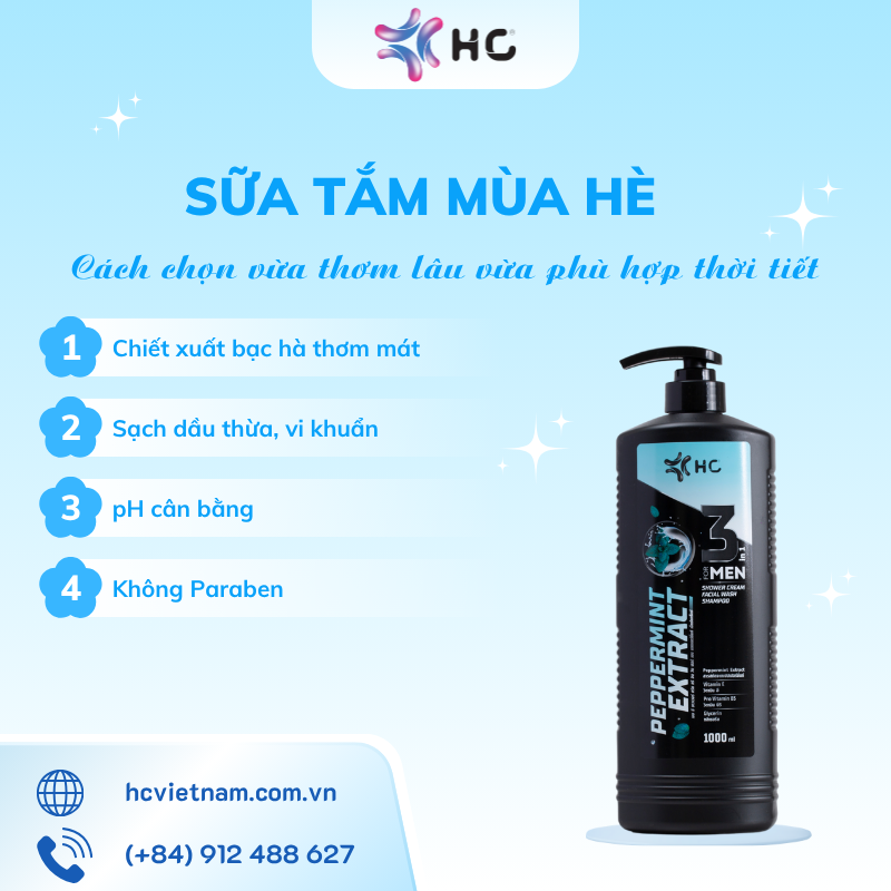 sữa tắm mùa hè