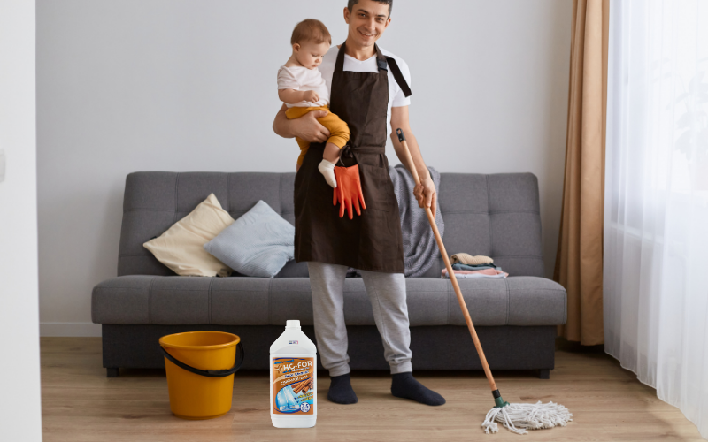 nước lau sàn an toàn cho bé